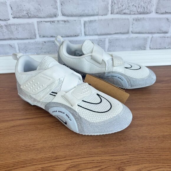 Nike SuperRep Cycle 2 Women Shoes Sz 12 White Silver Spinning Cycling FZ2117-100 - Picture 1 of 8